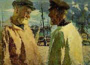 Marcel Couchaux Pecheurs dans le port de Honfleur Spain oil painting artist